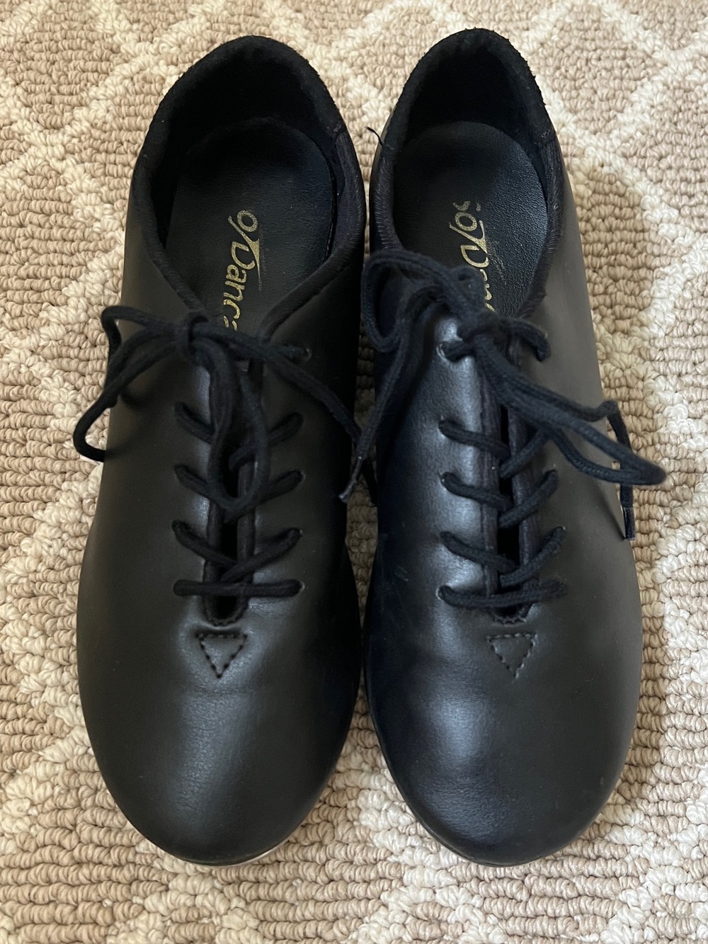So Danca Black Lace-Up Dance Tap Shoes Kids